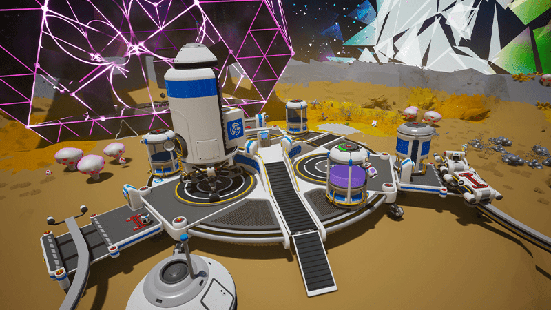 Large Astroneer Megatech base with Orbital Platform and Museum