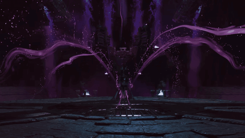 Boss encounter in the Cyclopean Halls