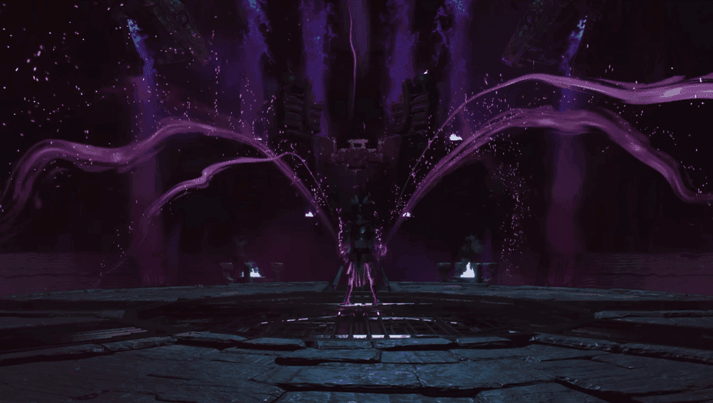 Boss encounter in the Cyclopean Halls