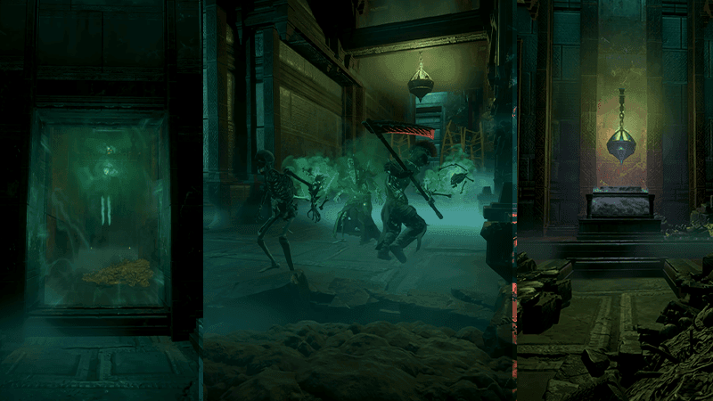 Hallow Halls Enternce, Combat, Treasure