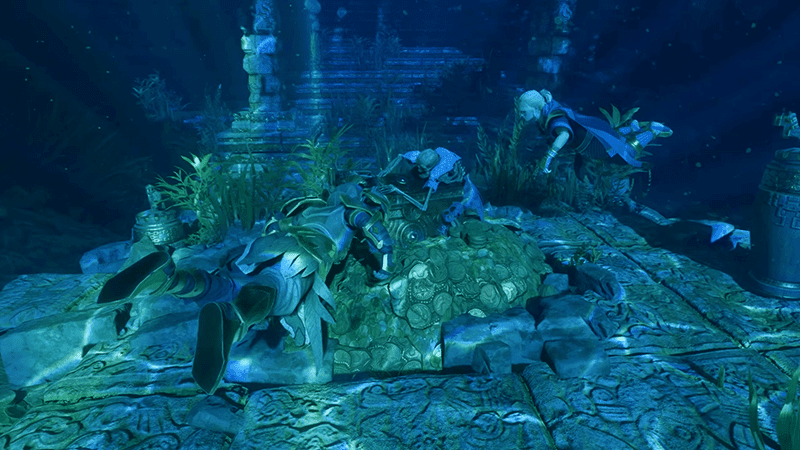 Veilwater Basin beaches, ruins and underwater caverns
