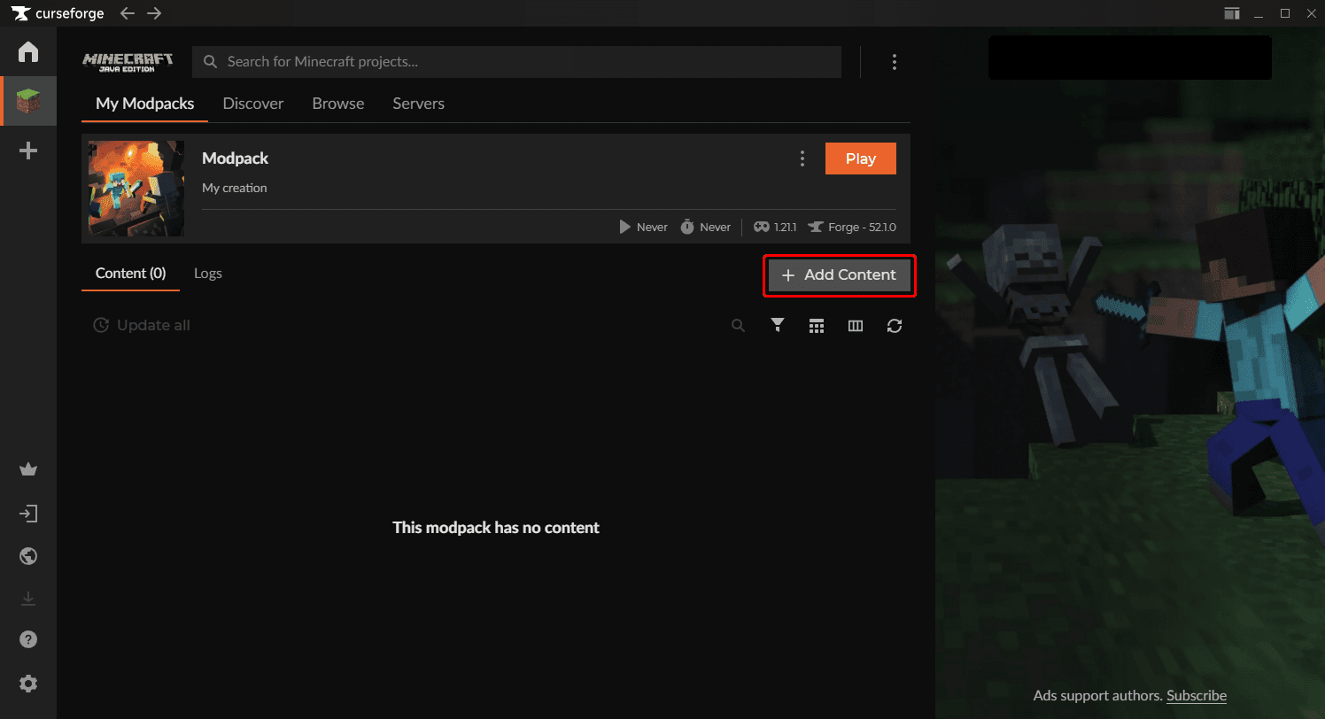 Make A Modpack Curseforge 4