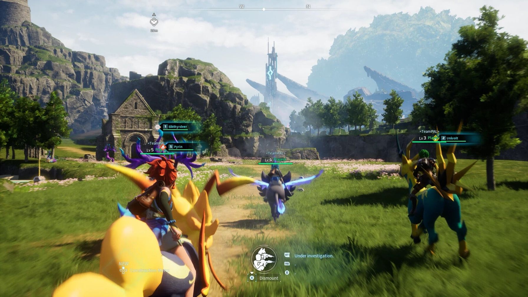 Players running in Palworld